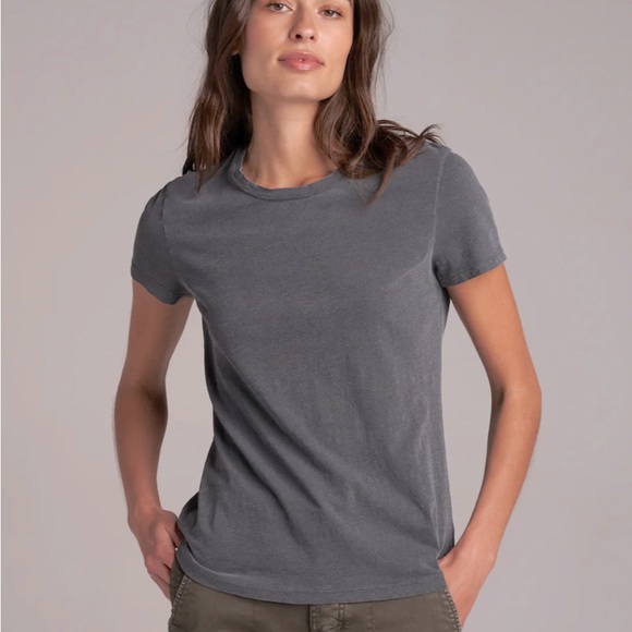 Rowan Tops - Rowan Tyler Slub Tee in faded black